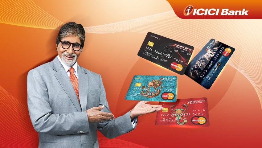 Image showcasing a collection of ICICI Bank Credit Cards with unique designs, highlighting the bank's focus on customer personalization and engagement. Created by Greysell Company, a leading marketing agency specializing in the BFSI industry.